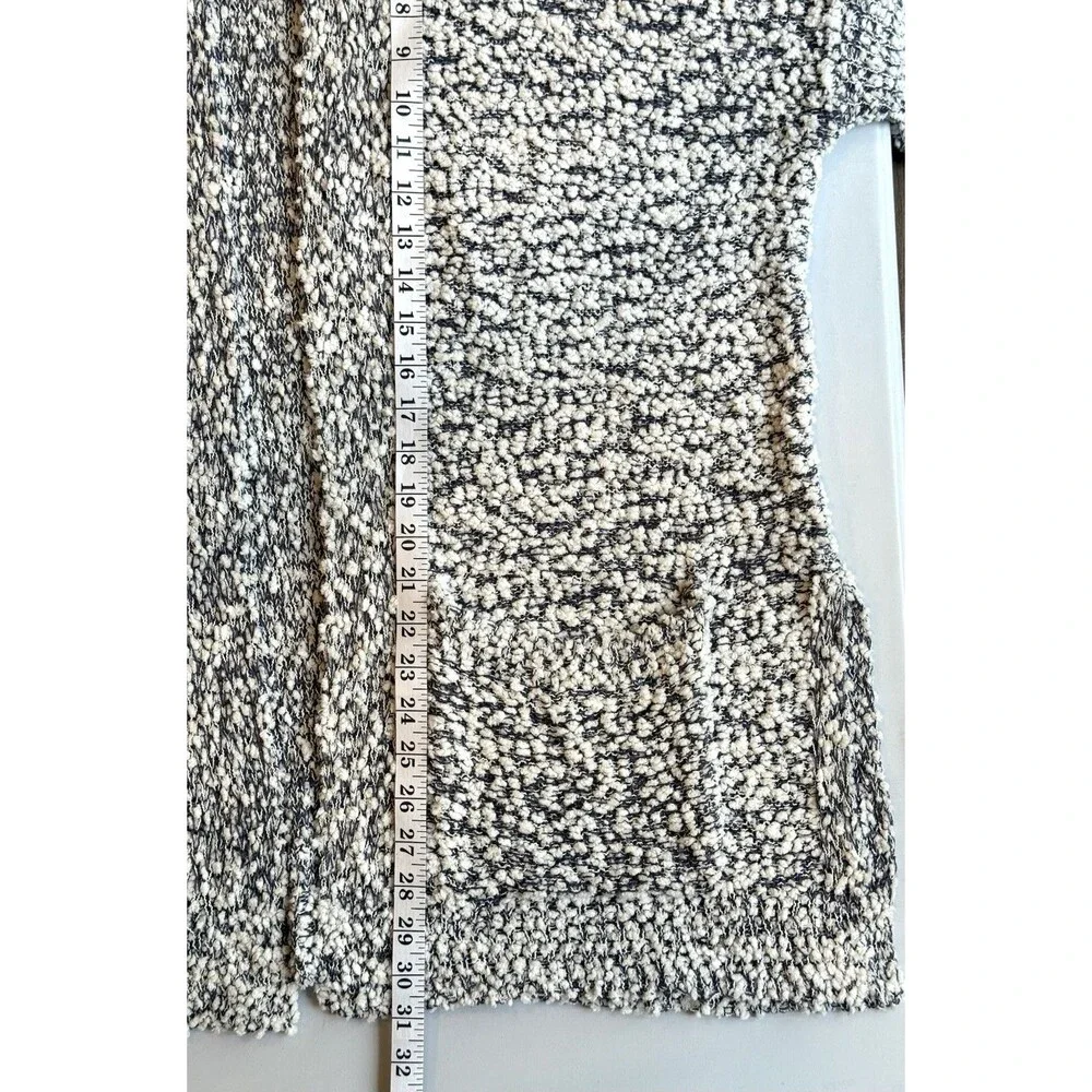 ModCloth Women's Marled Cardigan 1X Blue White Open Front Cozy